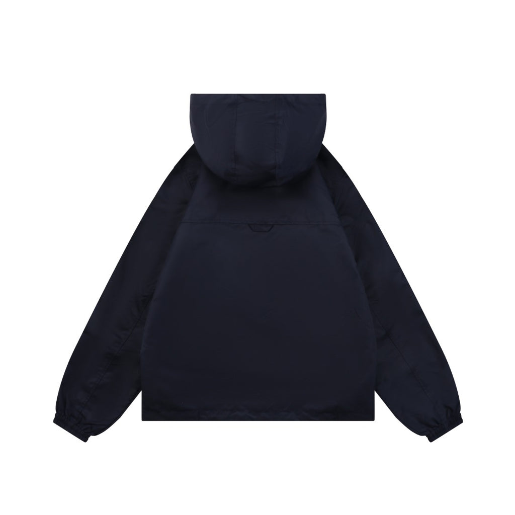 Louis Vuitton Tonal Monogram Reversible Hooded Zip Jacket - Navy