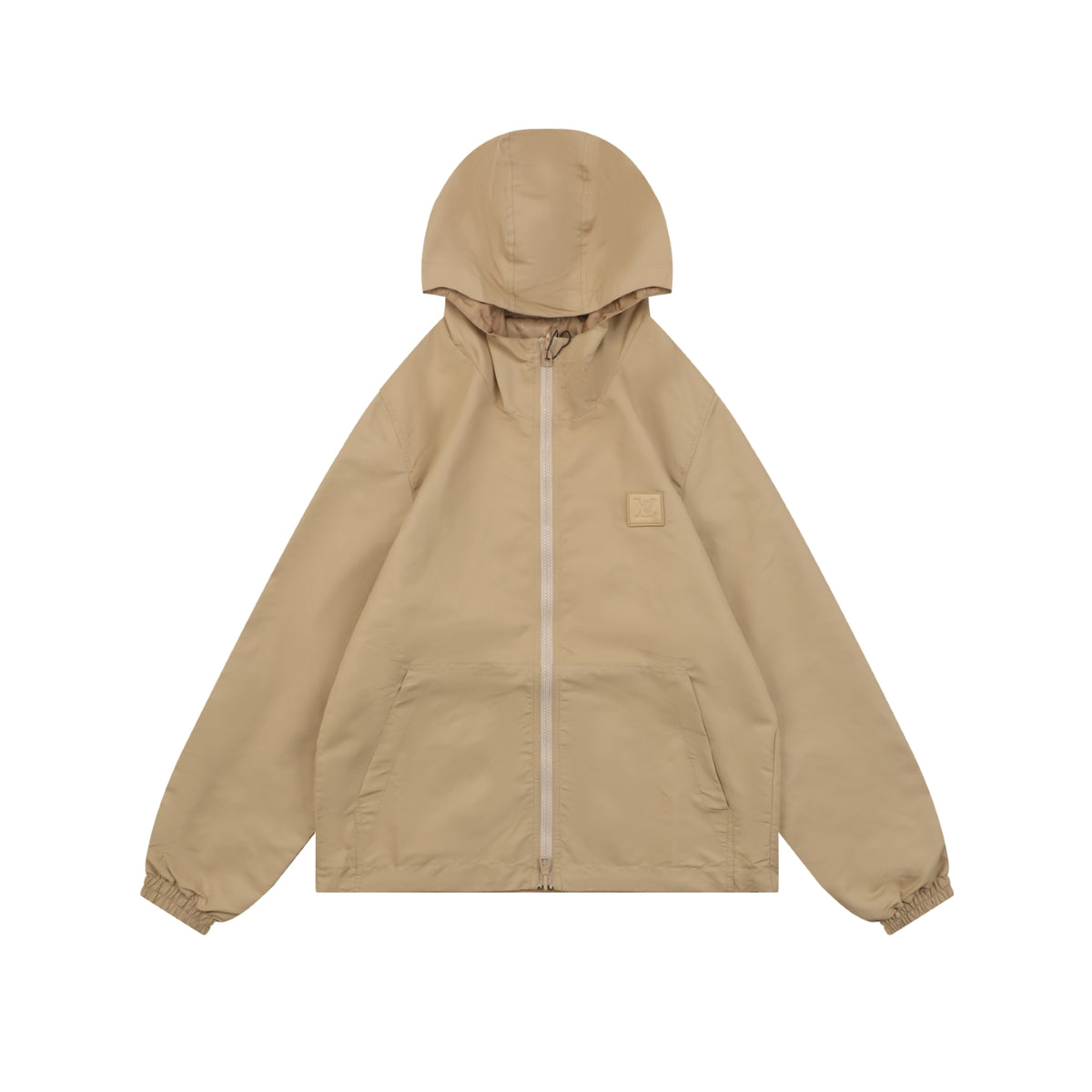 Louis Vuitton Tonal Monogram Reversible Hooded Zip Jacket - Khaki