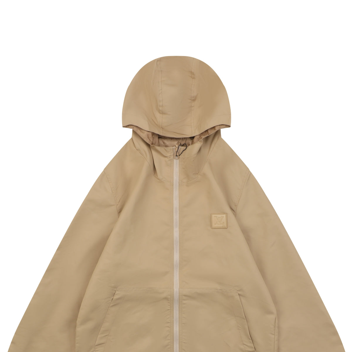 Louis Vuitton Tonal Monogram Reversible Hooded Zip Jacket - Khaki