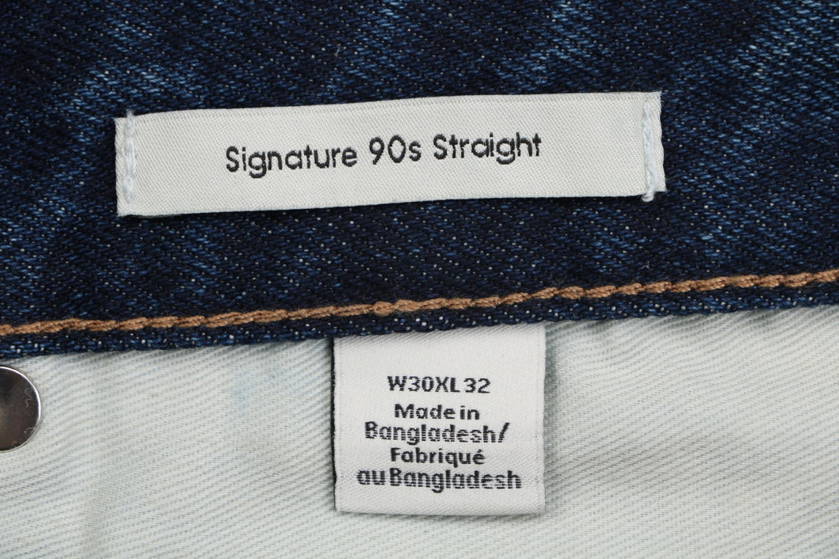 Calvin Klein YJ1476 Water-Wash Straight-Leg Denim Trousers - Washed Indigo