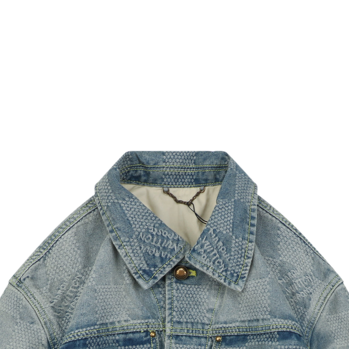 Louis Vuitton Washed Blue Damier-Jacquard Denim Trucker Jacket - Washed Blue