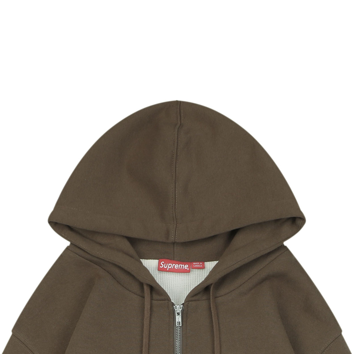 Supreme SS25 Arch Logo Appliqué Zip Hoodie - Dark Brown