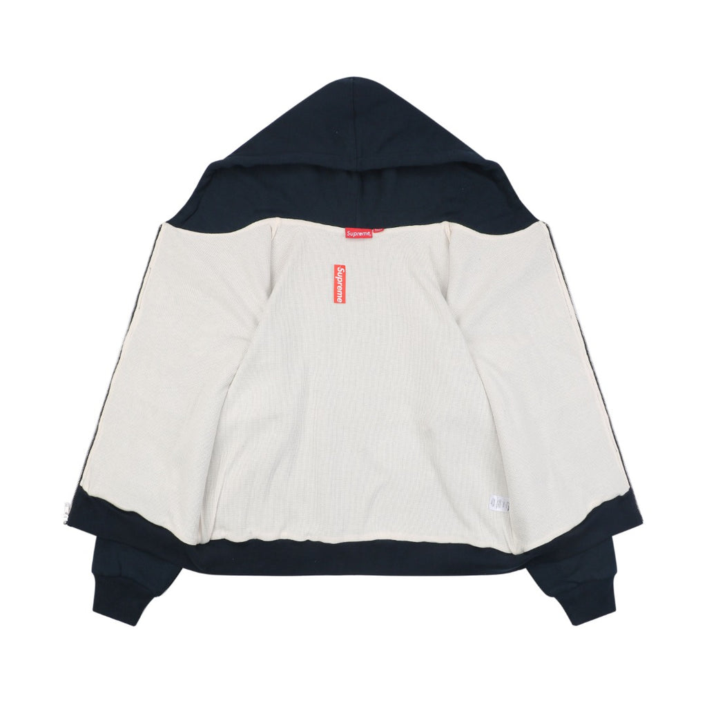 Supreme SS25 Arch Logo Appliqué Zip Hoodie - Navy