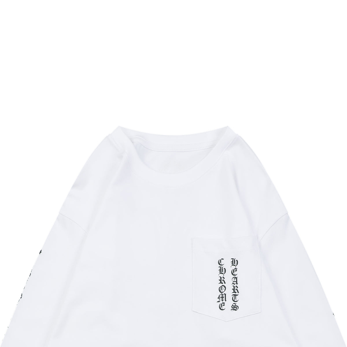 Chrome Hearts Oversized Floral Cross Graphic Long-Sleeve T-Shirt - White