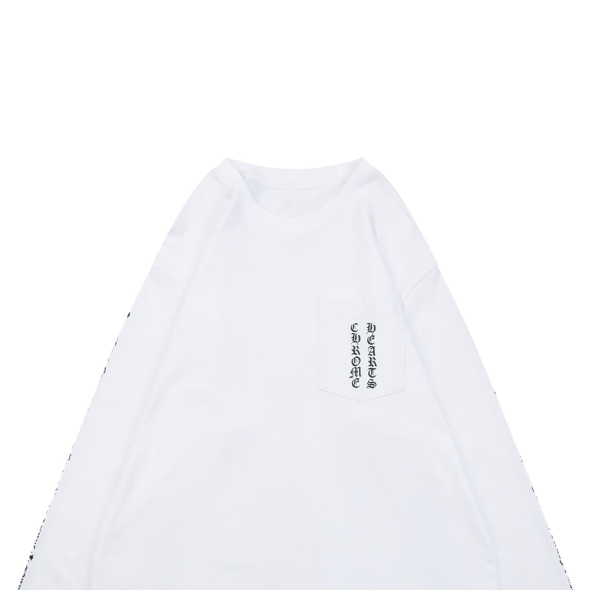 Chrome Hearts Oversized Floral Cross Graphic Long-Sleeve T-Shirt - White