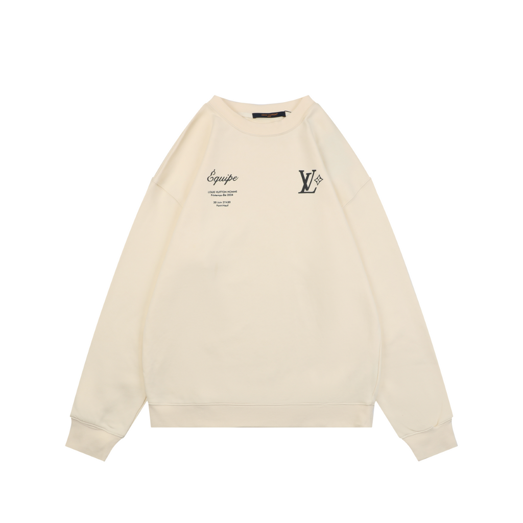Louis Vuitton Runway-Exclusive LVovers Print Crewneck Sweatshirt - Ivory