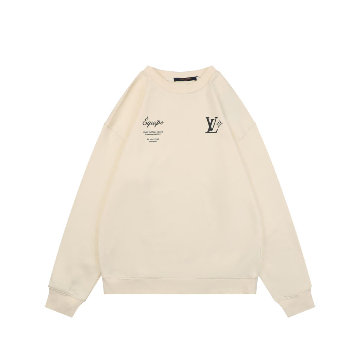Louis Vuitton Runway-Exclusive LVovers Print Crewneck Sweatshirt - Ivory