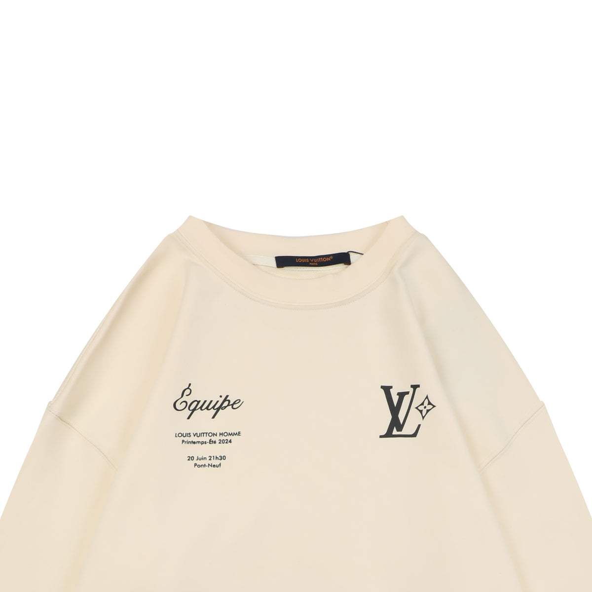 Louis Vuitton Runway-Exclusive LVovers Print Crewneck Sweatshirt - Ivory