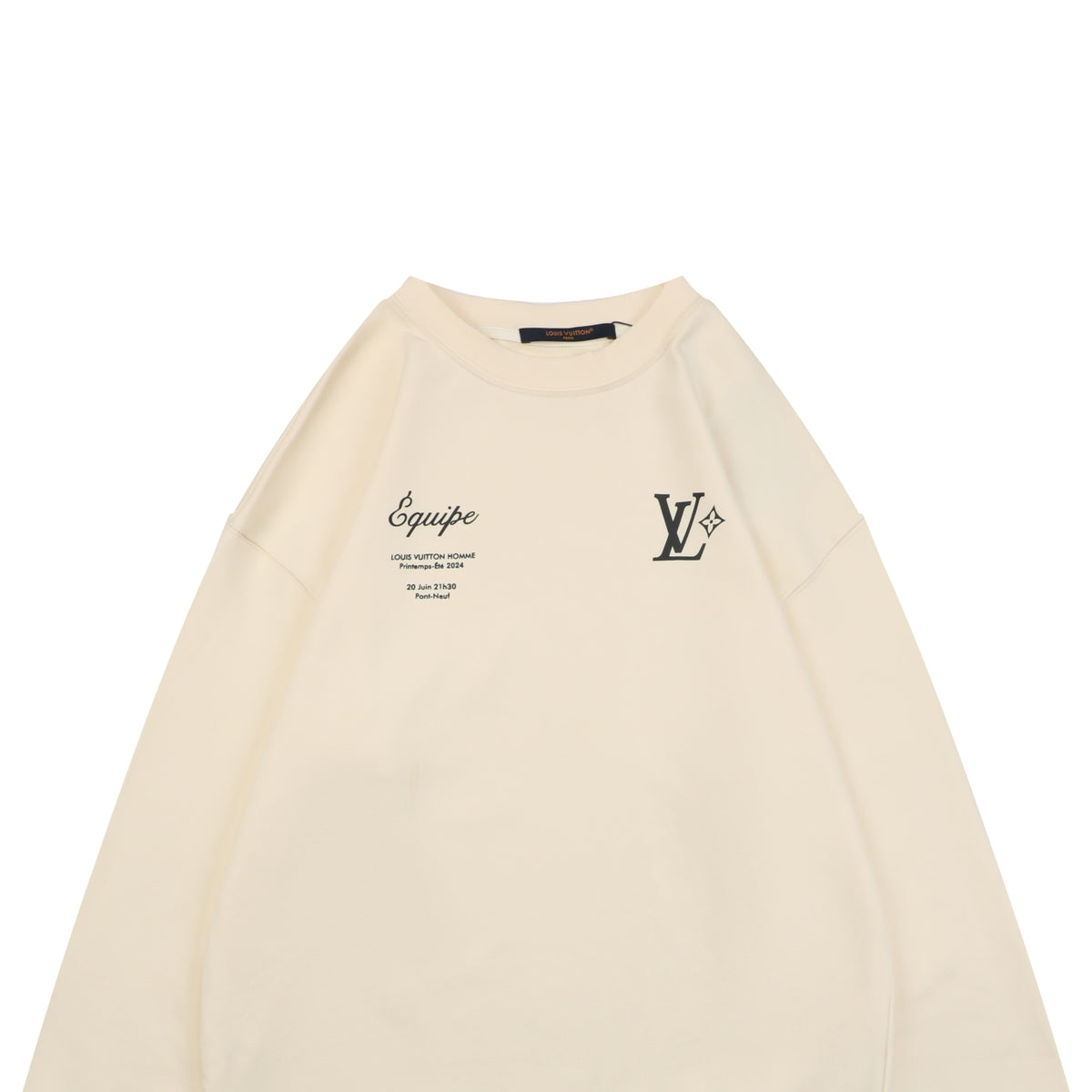 Louis Vuitton Runway-Exclusive LVovers Print Crewneck Sweatshirt - Ivory