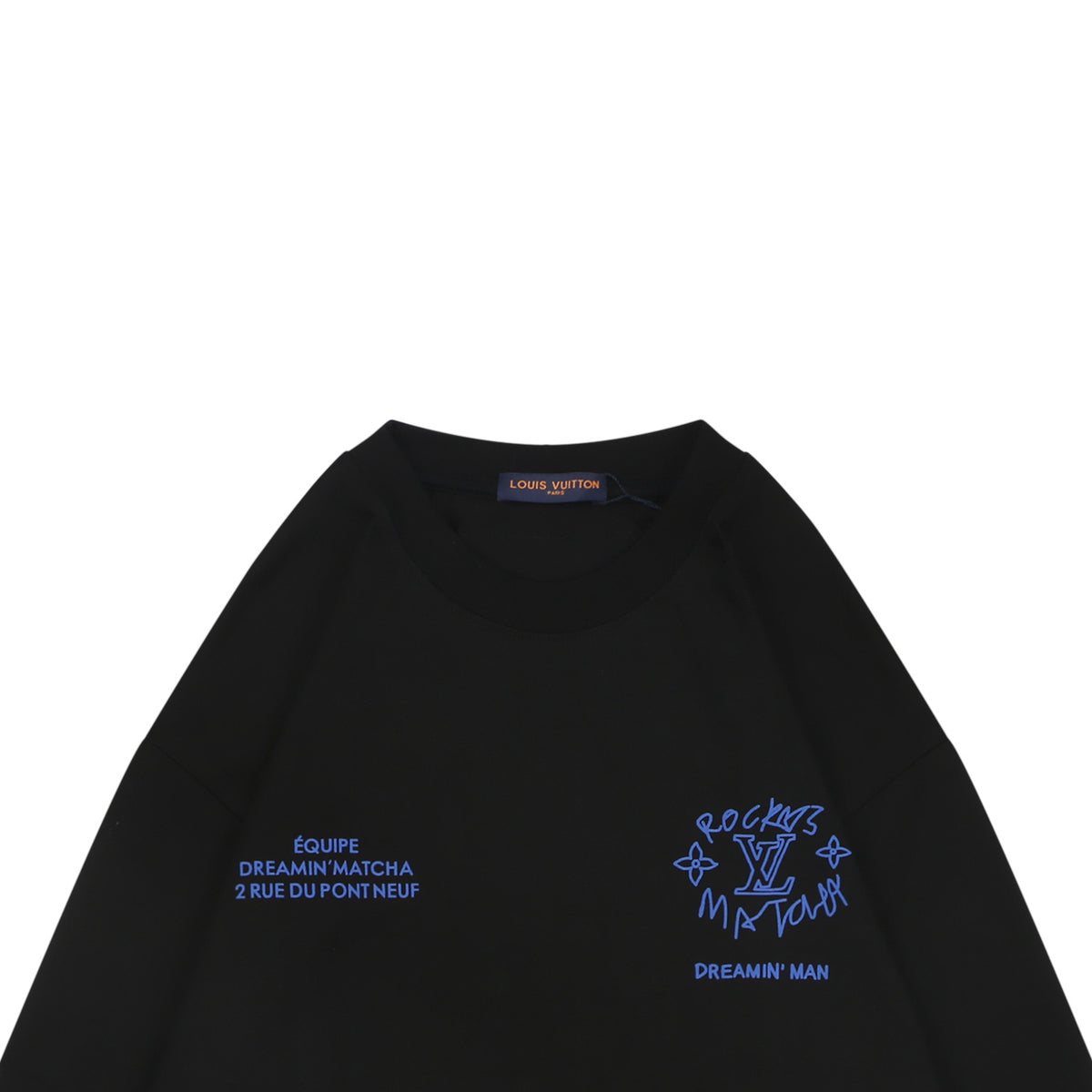 Louis Vuitton Rocky's Matcha Dreamin' Man Slogan Print Long-Sleeve T-Shirt - Black