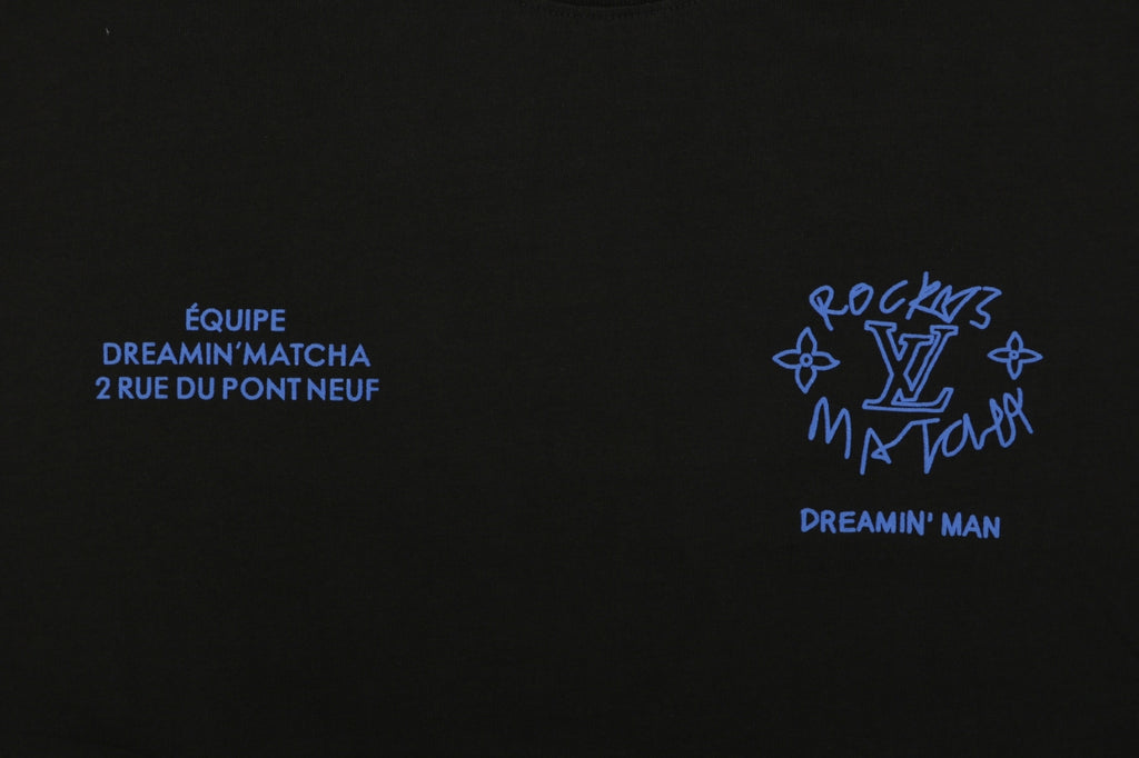 Louis Vuitton Rocky's Matcha Dreamin' Man Slogan Print Long-Sleeve T-Shirt - Black