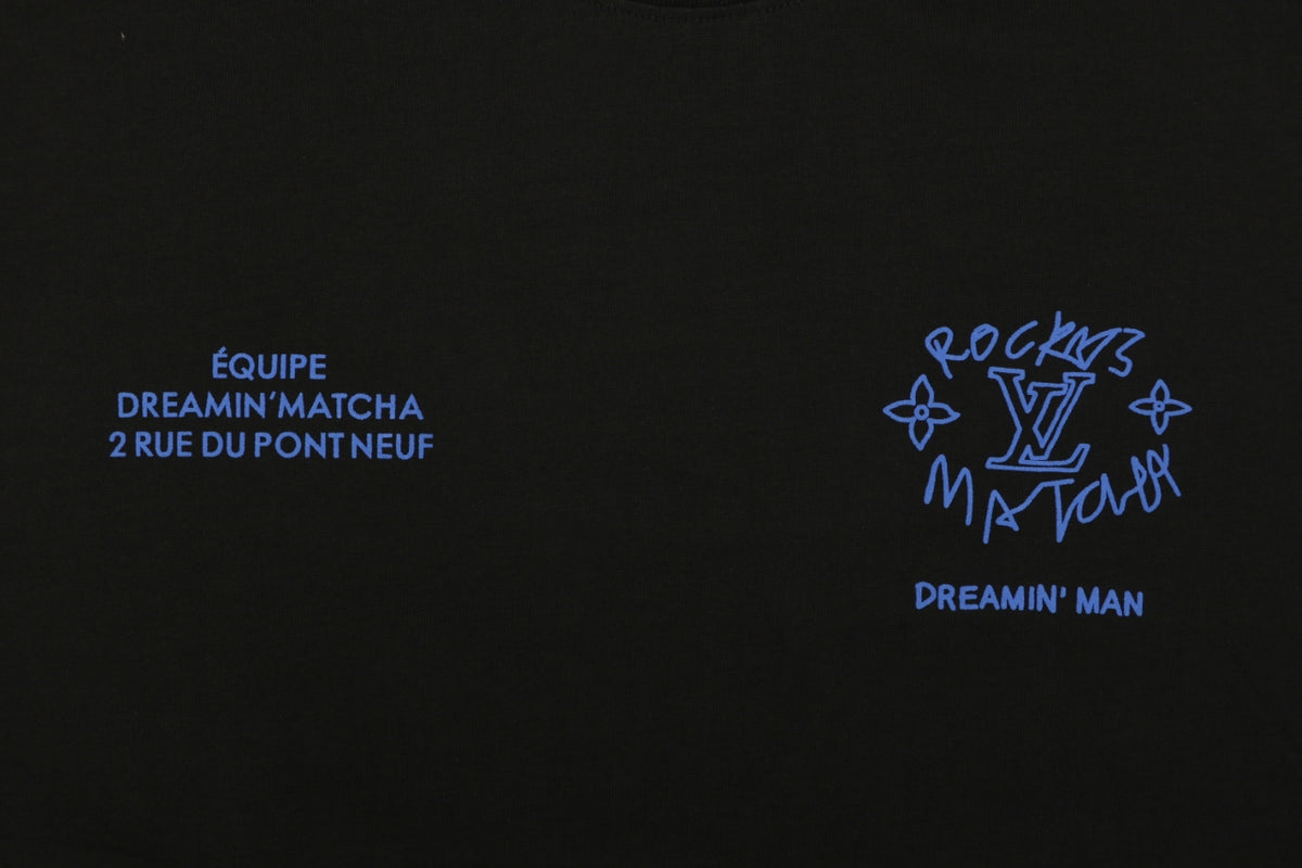Louis Vuitton Rocky's Matcha Dreamin' Man Slogan Print Long-Sleeve T-Shirt - Black