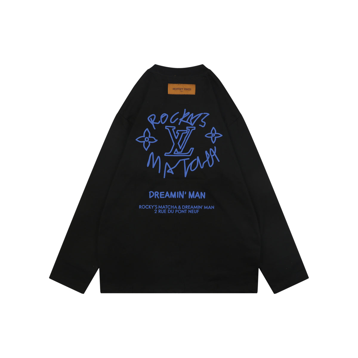 Louis Vuitton Rocky's Matcha Dreamin' Man Slogan Print Long-Sleeve T-Shirt - Black
