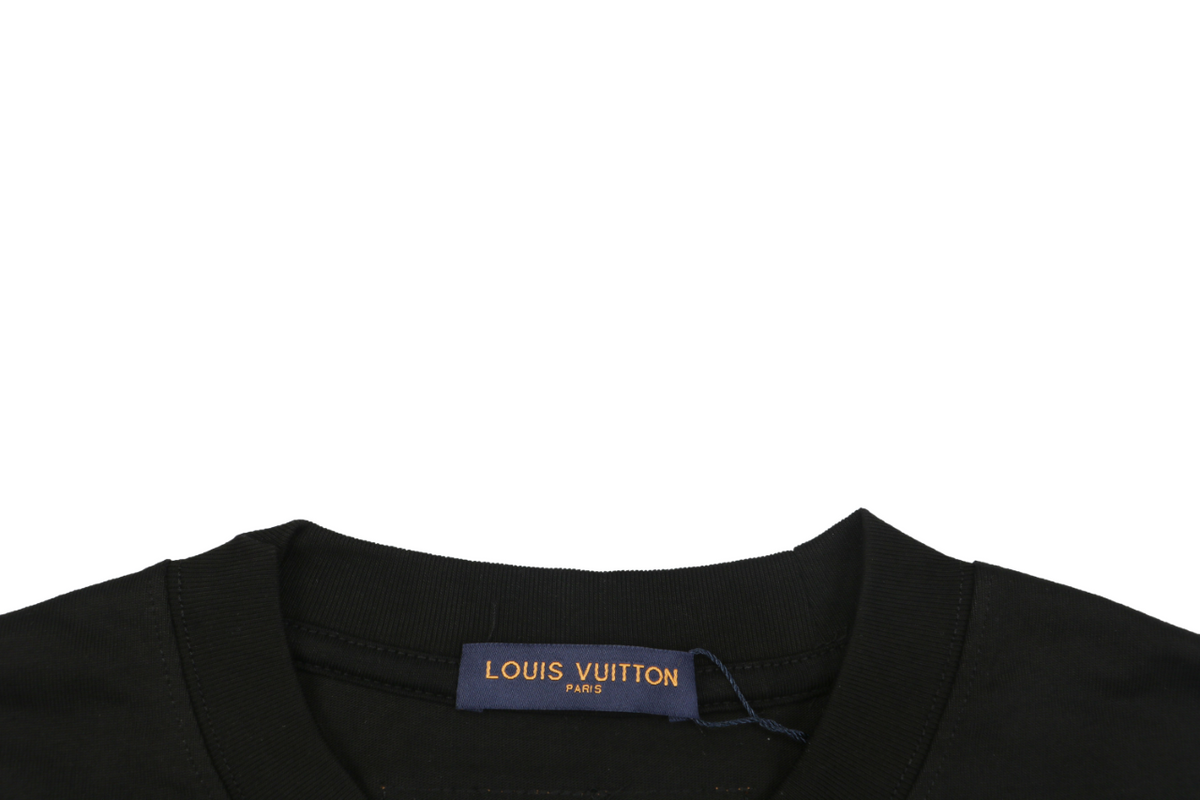 Louis Vuitton Spray-Paint Monogram Flower Oversized Long-Sleeve T-Shirt - Black