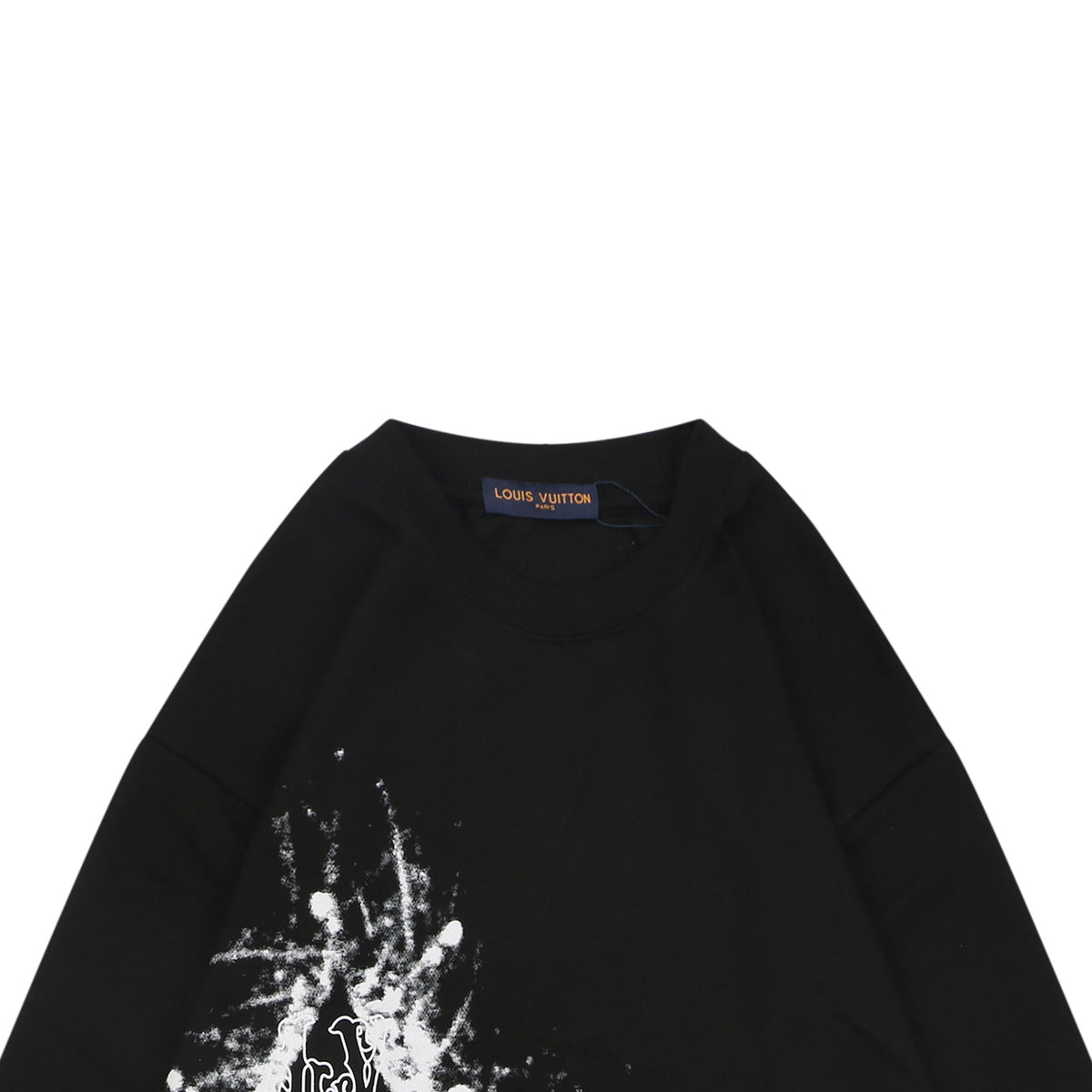 Louis Vuitton Spray-Paint Monogram Flower Oversized Long-Sleeve T-Shirt - Black