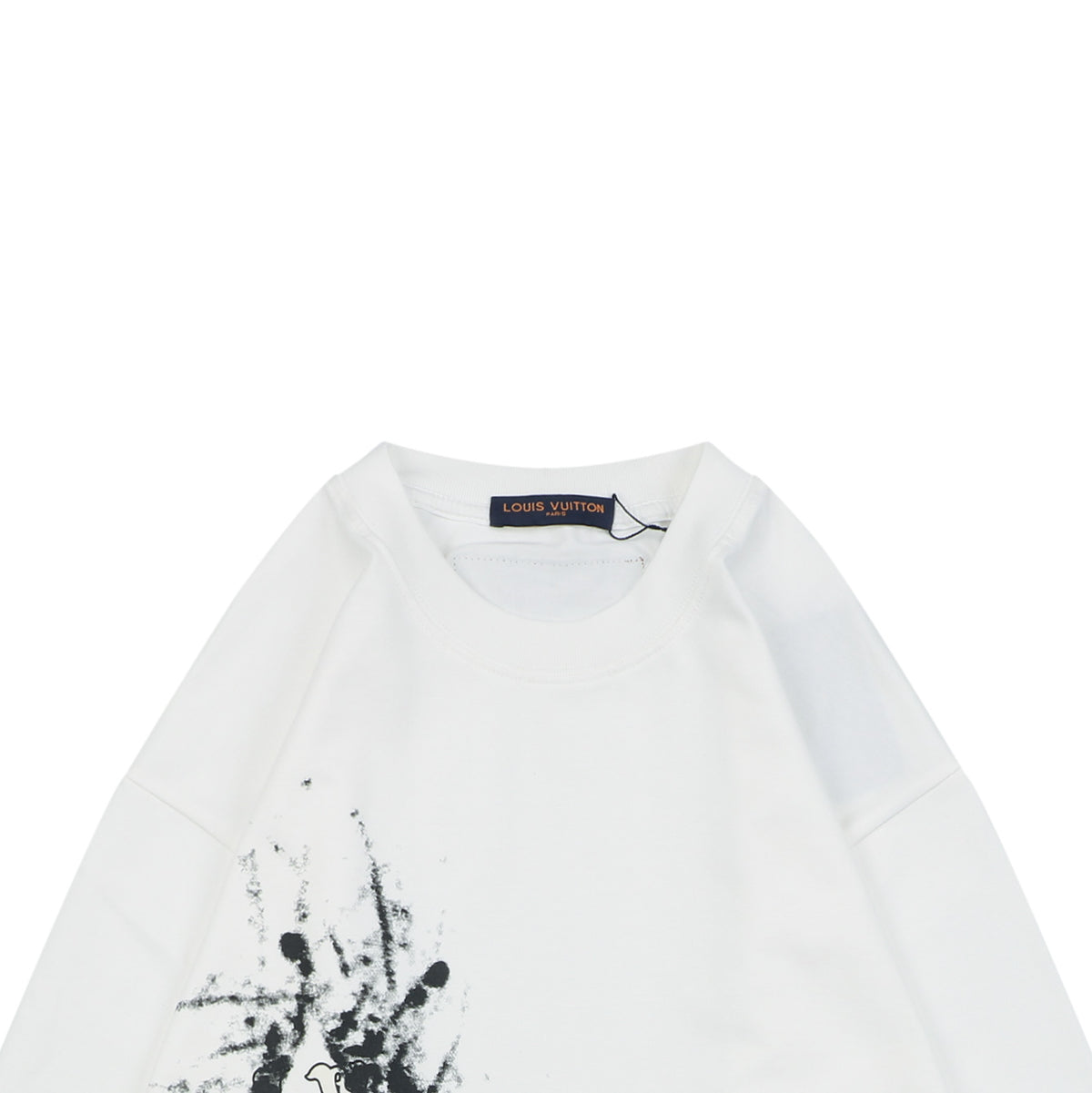 Louis Vuitton Spray-Paint Monogram Flower Oversized Long-Sleeve T-Shirt - White