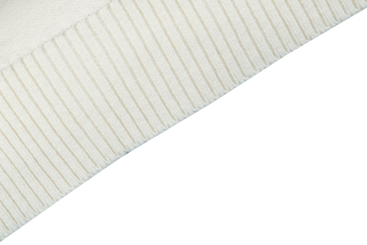 AMI Paris Ami de Cœur Heart Logo Crewneck Cardigan - Ivory