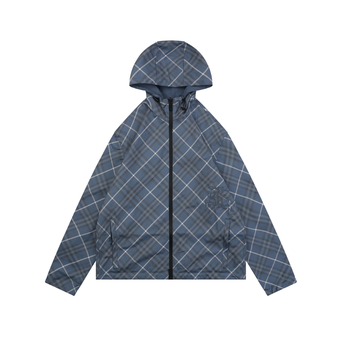 Burberry Reversible Vintage Check Hooded Zip Jacket - Slate Blue / Vintage Check