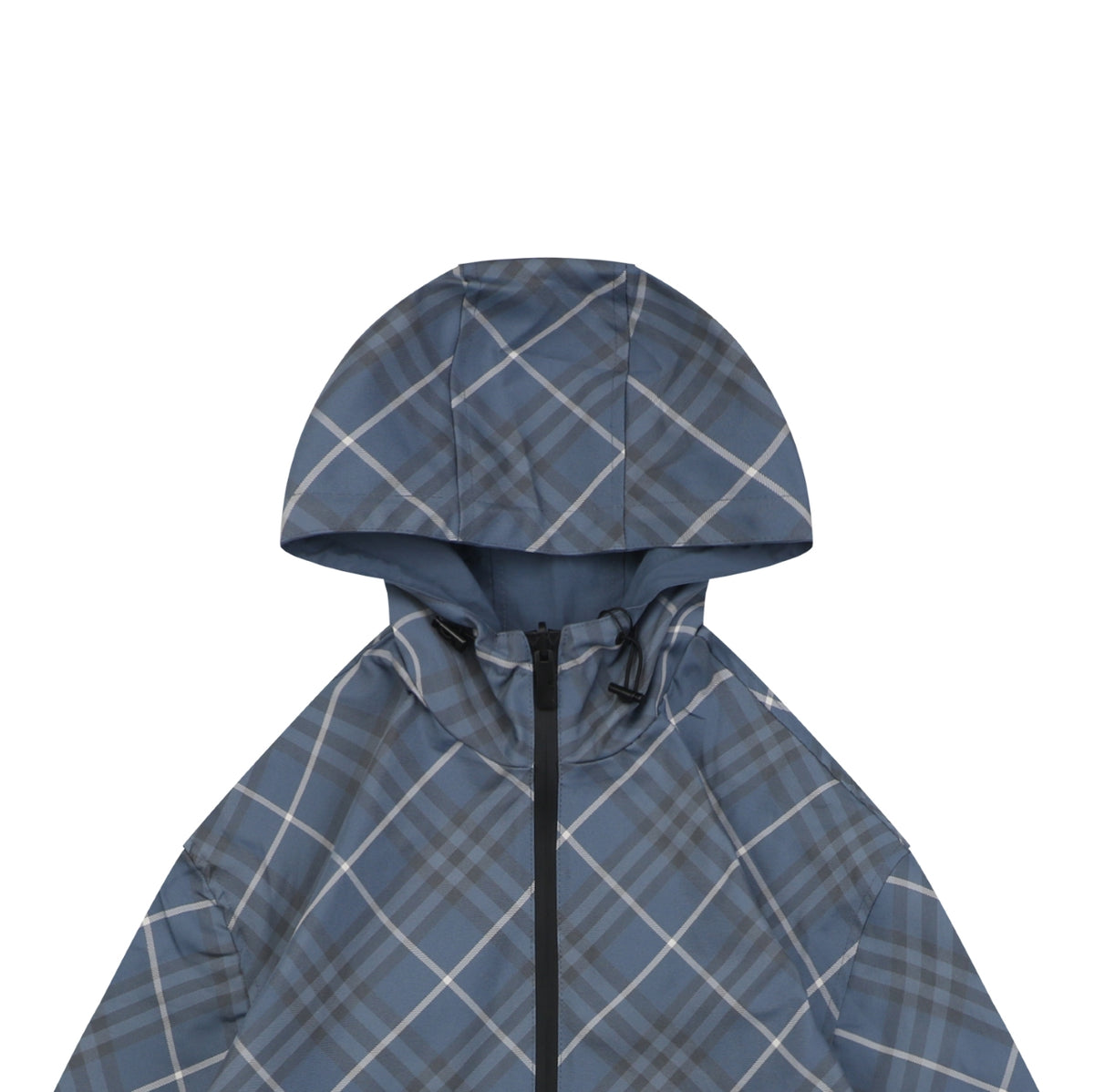 Burberry Reversible Vintage Check Hooded Zip Jacket - Slate Blue / Vintage Check