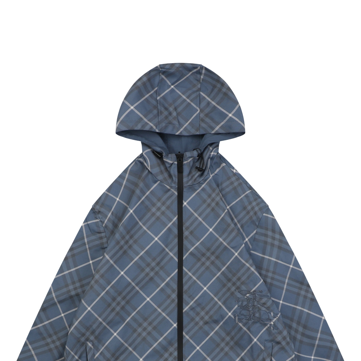 Burberry Reversible Vintage Check Hooded Zip Jacket - Slate Blue / Vintage Check