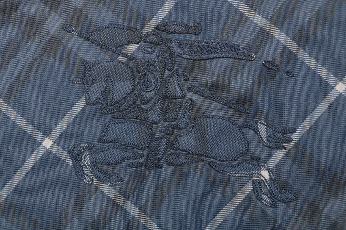 Burberry Reversible Vintage Check Hooded Zip Jacket - Slate Blue / Vintage Check