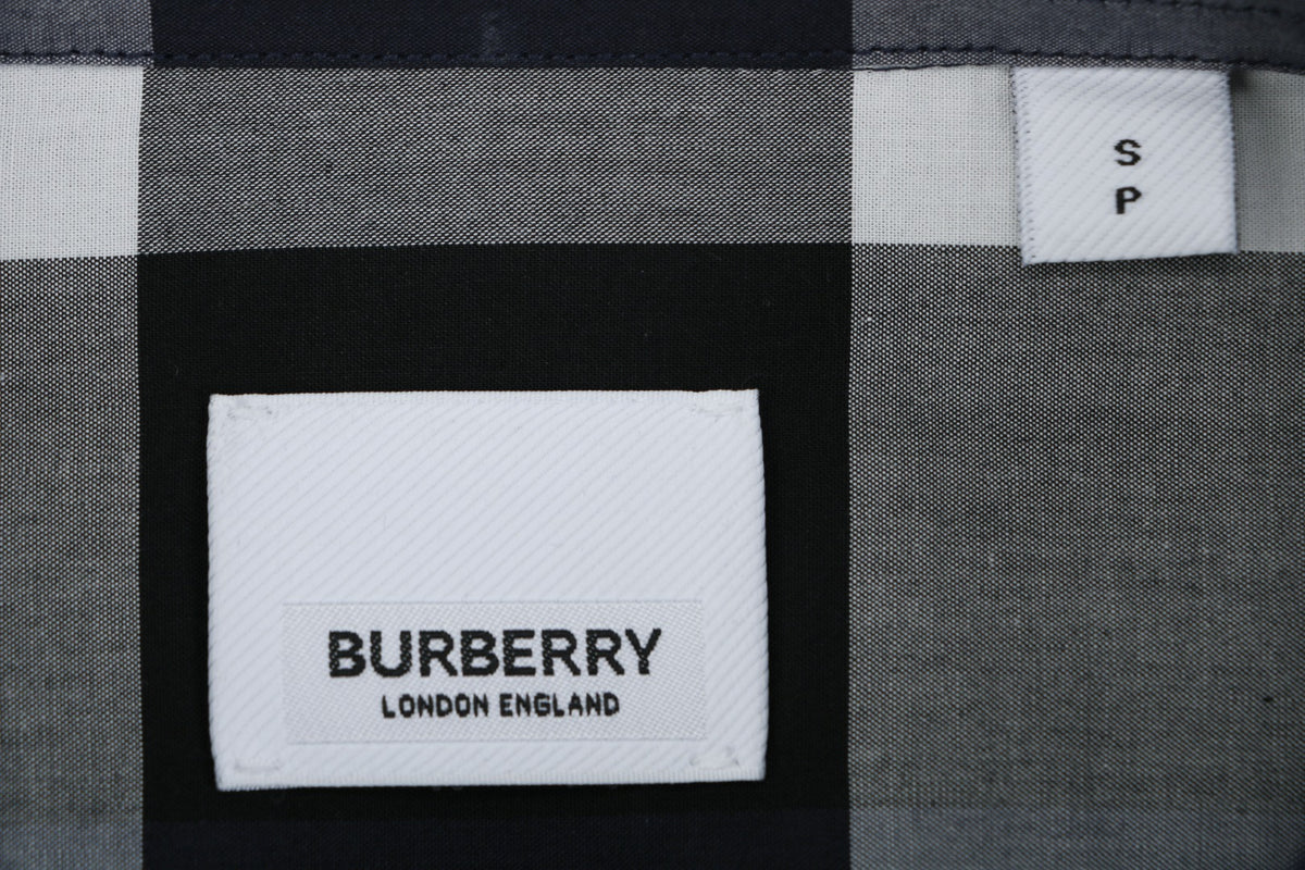 Burberry Exploded-Scale Vintage Check Long-Sleeve Shirt - Navy