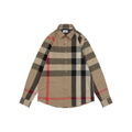 Burberry Exploded-Scale Vintage Check Long-Sleeve Shirt - Camel