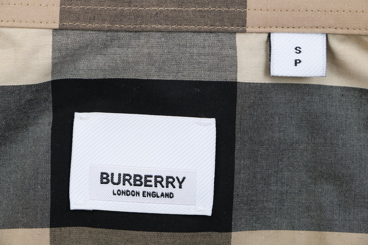 Burberry Exploded-Scale Vintage Check Long-Sleeve Shirt - Camel