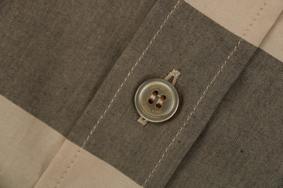 Burberry Exploded-Scale Vintage Check Long-Sleeve Shirt - Camel