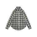 Balenciaga Black-and-White Check Chest-Pocket Paris Micro-Label Long-Sleeve Shirt