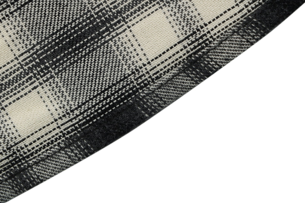 Balenciaga Black-and-White Check Chest-Pocket Paris Micro-Label Long-Sleeve Shirt