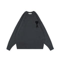 AMI Paris 25FW Ami de Cœur Tonal Heart Logo Crewneck Sweater - Dark Grey