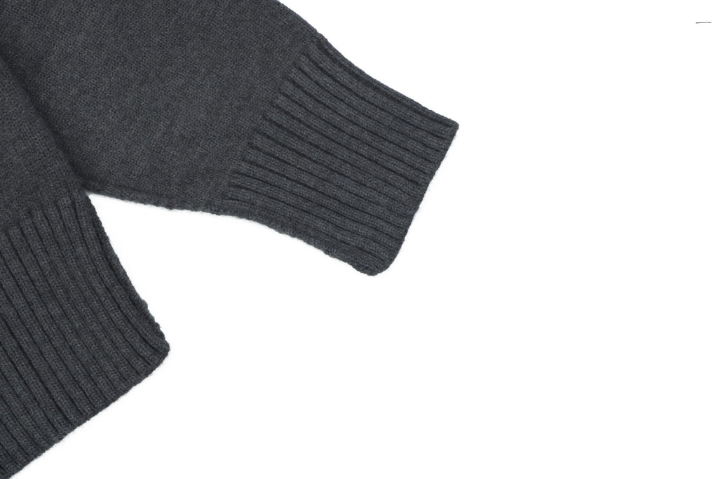 AMI Paris 25FW Ami de Cœur Tonal Heart Logo Crewneck Sweater - Dark Grey