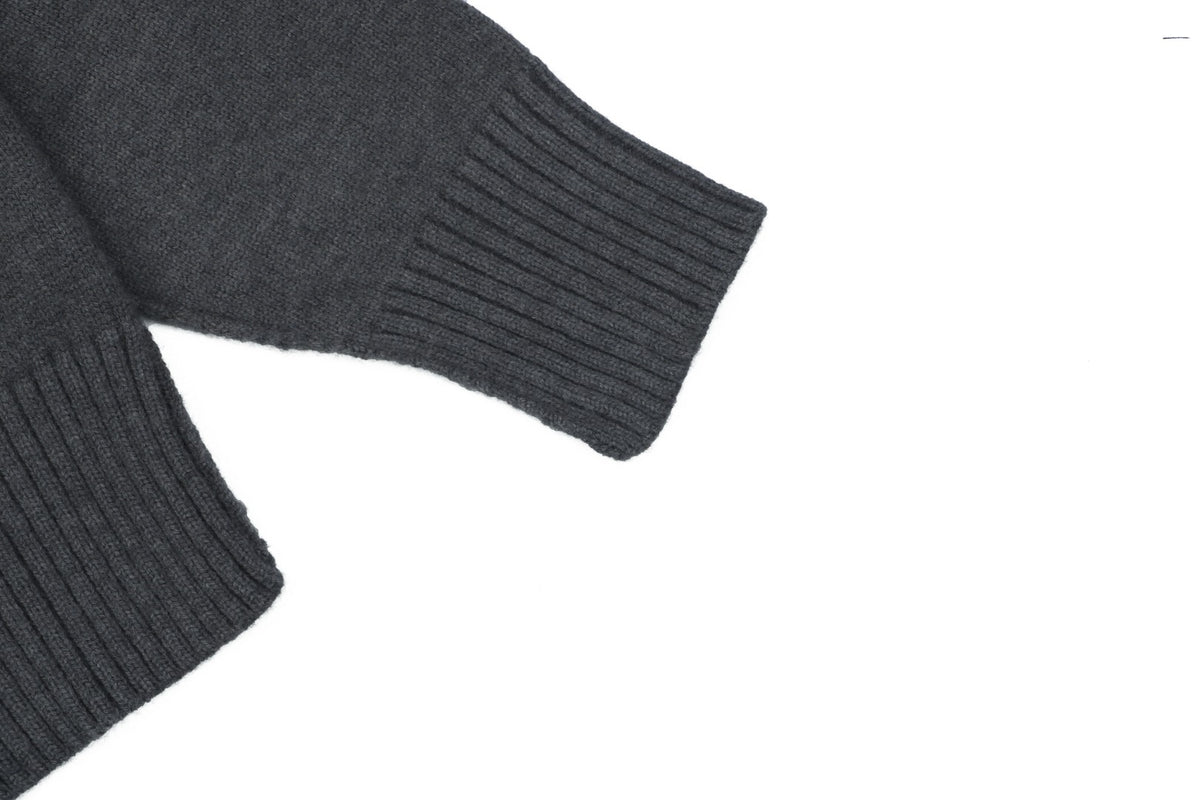 AMI Paris 25FW Ami de Cœur Tonal Heart Logo Crewneck Sweater - Dark Grey